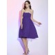 Charming Strapless Sleeveless Hand-Made Flower Short Net Bridesmaid Dresses