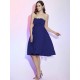 Charming Strapless Sleeveless Hand-Made Flower Short Net Bridesmaid Dresses