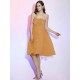 Charming Strapless Sleeveless Hand-Made Flower Short Net Bridesmaid Dresses