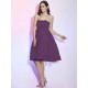 Charming Strapless Sleeveless Hand-Made Flower Short Net Bridesmaid Dresses