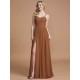 Charming Spaghetti Straps Sleeveless Ruched Chiffon Bridesmaid Dresses