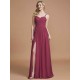 Charming Spaghetti Straps Sleeveless Ruched Chiffon Bridesmaid Dresses