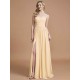 Charming Spaghetti Straps Sleeveless Ruched Chiffon Bridesmaid Dresses