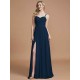 Charming Spaghetti Straps Sleeveless Ruched Chiffon Bridesmaid Dresses
