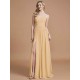 Charming Spaghetti Straps Sleeveless Ruched Chiffon Bridesmaid Dresses