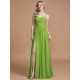 Charming Spaghetti Straps Sleeveless Ruched Chiffon Bridesmaid Dresses