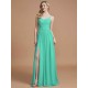 Charming Spaghetti Straps Sleeveless Ruched Chiffon Bridesmaid Dresses