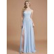Charming Spaghetti Straps Sleeveless Ruched Chiffon Bridesmaid Dresses
