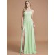 Charming Spaghetti Straps Sleeveless Ruched Chiffon Bridesmaid Dresses