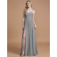 Charming Spaghetti Straps Sleeveless Ruched Chiffon Bridesmaid Dresses