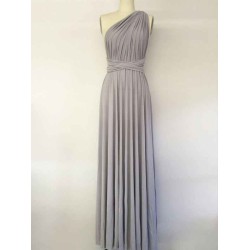 Classy Sleeveless One Shoulders Spandex Bridesmaid Dresses