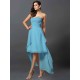 Gorgeous Sweetheart Pleats Sleeveless High Low Chiffon Bridesmaid Dresses