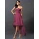 Gorgeous Sweetheart Pleats Sleeveless High Low Chiffon Bridesmaid Dresses