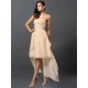 Gorgeous Sweetheart Pleats Sleeveless High Low Chiffon Bridesmaid Dresses