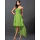 Gorgeous Sweetheart Pleats Sleeveless High Low Chiffon Bridesmaid Dresses