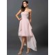 Gorgeous Sweetheart Pleats Sleeveless High Low Chiffon Bridesmaid Dresses