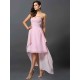 Gorgeous Sweetheart Pleats Sleeveless High Low Chiffon Bridesmaid Dresses