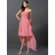 Gorgeous Sweetheart Pleats Sleeveless High Low Chiffon Bridesmaid Dresses