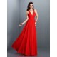 V-Neck Elegant Pleats Sleeveless Long Chiffon Bridesmaid Dresses