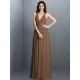 V-Neck Elegant Pleats Sleeveless Long Chiffon Bridesmaid Dresses