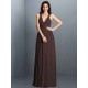 V-Neck Elegant Pleats Sleeveless Long Chiffon Bridesmaid Dresses