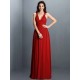 V-Neck Elegant Pleats Sleeveless Long Chiffon Bridesmaid Dresses