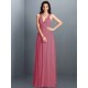V-Neck Elegant Pleats Sleeveless Long Chiffon Bridesmaid Dresses