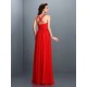 V-Neck Elegant Pleats Sleeveless Long Chiffon Bridesmaid Dresses