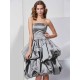 Charming Strapless Sleeveless Short Satin Bridesmaid Dresses