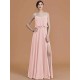 Charming Spaghetti Straps Sleeveless Ruffles Chiffon Bridesmaid Dresses