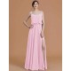 Charming Spaghetti Straps Sleeveless Ruffles Chiffon Bridesmaid Dresses