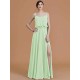 Charming Spaghetti Straps Sleeveless Ruffles Chiffon Bridesmaid Dresses