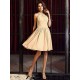 Charming High Neck Pleats Sleeveless Short Chiffon Bridesmaid Dresses