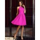 Charming High Neck Pleats Sleeveless Short Chiffon Bridesmaid Dresses
