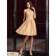 Charming High Neck Pleats Sleeveless Short Chiffon Bridesmaid Dresses