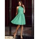 Charming High Neck Pleats Sleeveless Short Chiffon Bridesmaid Dresses