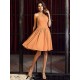 Charming High Neck Pleats Sleeveless Short Chiffon Bridesmaid Dresses