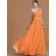 Classy Sleeveless One Shoulders Beading Chiffon Bridesmaid Dresses