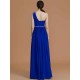 Classy Sleeveless One Shoulders Beading Chiffon Bridesmaid Dresses