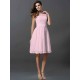 Chic Sleeveless Short Lace Bridesmaid Dresses