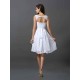 Chic Sleeveless Short Lace Bridesmaid Dresses