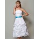Charming Strapless Sleeveless Short Taffeta Bridesmaid Dresses