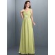 V-Neck Elegant Beading Pleats Sleeveless Long Chiffon Bridesmaid Dresses