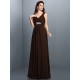 V-Neck Elegant Beading Pleats Sleeveless Long Chiffon Bridesmaid Dresses