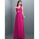 V-Neck Elegant Beading Pleats Sleeveless Long Chiffon Bridesmaid Dresses