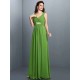 V-Neck Elegant Beading Pleats Sleeveless Long Chiffon Bridesmaid Dresses