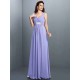 V-Neck Elegant Beading Pleats Sleeveless Long Chiffon Bridesmaid Dresses