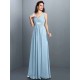 V-Neck Elegant Beading Pleats Sleeveless Long Chiffon Bridesmaid Dresses