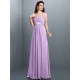 V-Neck Elegant Beading Pleats Sleeveless Long Chiffon Bridesmaid Dresses