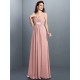 V-Neck Elegant Beading Pleats Sleeveless Long Chiffon Bridesmaid Dresses
